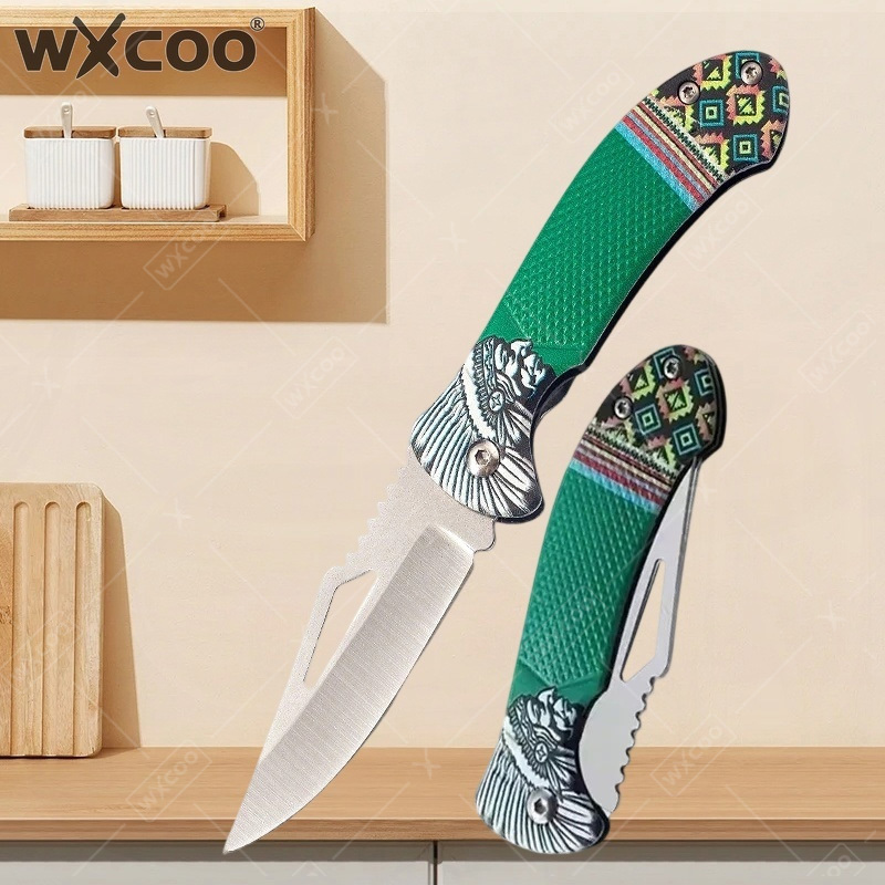 Kitchen Q - Cuchillo Plegable WXCOO de Acero Inoxidable,