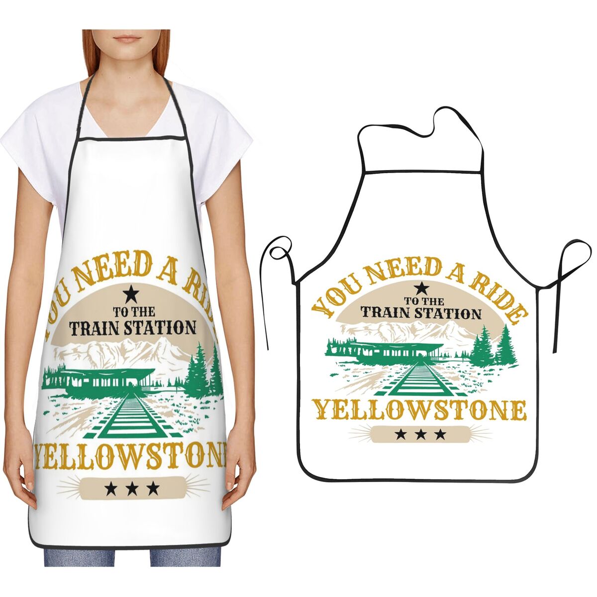 Kitchen With Baking Station - Delantal Yellowstone que necesitas un paseo