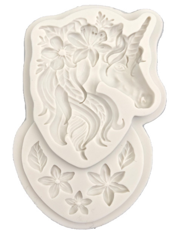 Silicone Cake Mold - Molde de silicona Magdalena unicornio 3D,