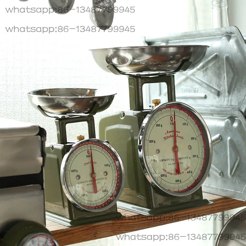 Kitchen Baking Table - Báscula de cocina metálica retro para