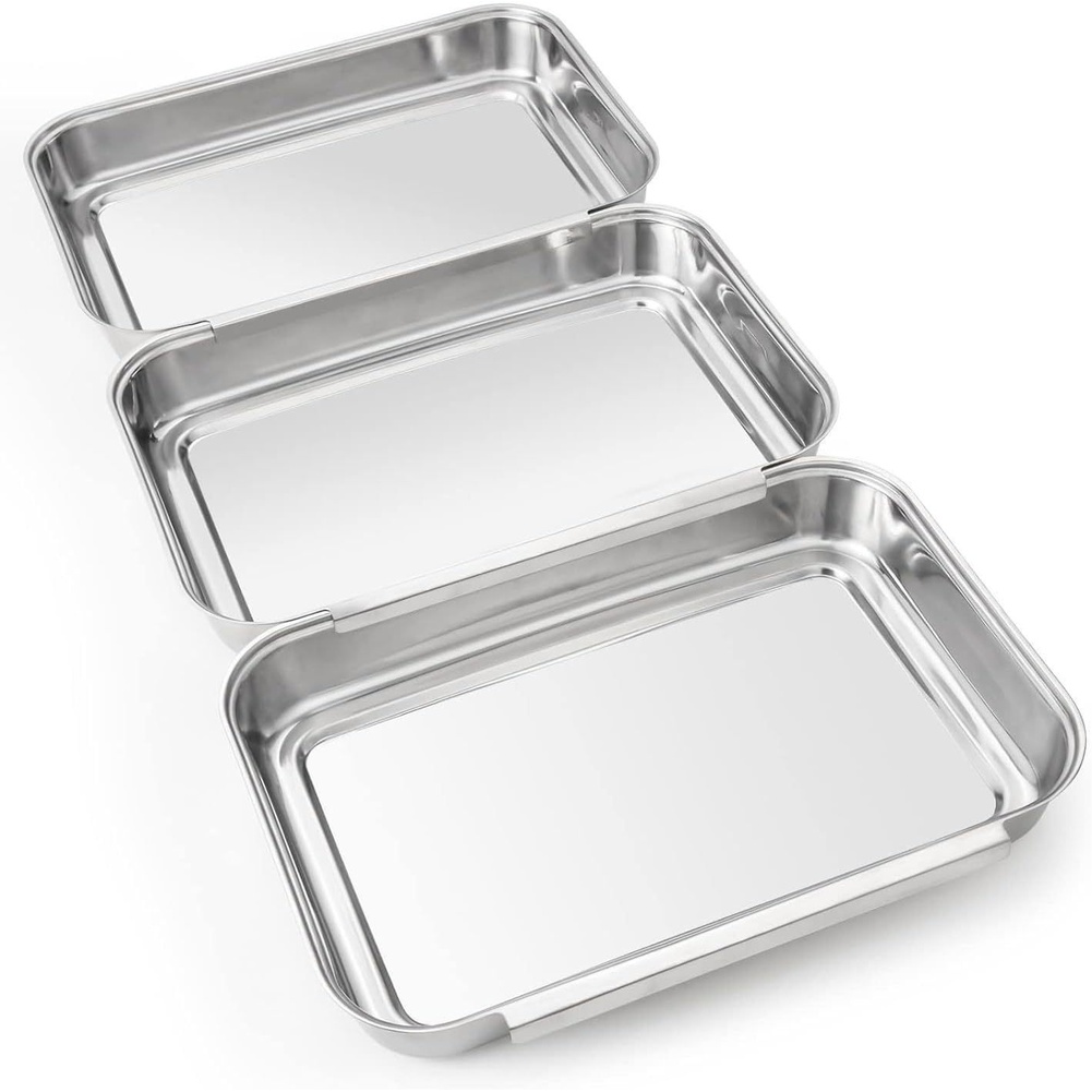 Kitchen With Baking Station - Juego de 3 bandejas cuadradas de