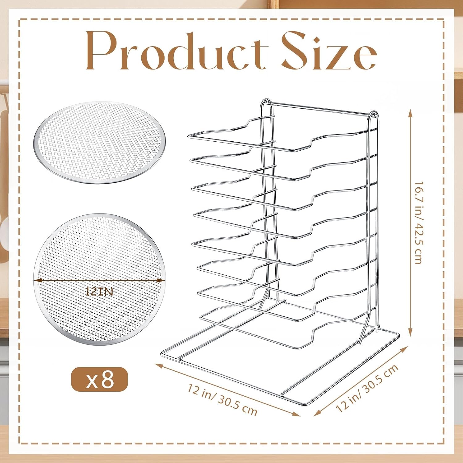 Estante para pizzas de 8 nivel - Baking Kitchen Set reseña y precio