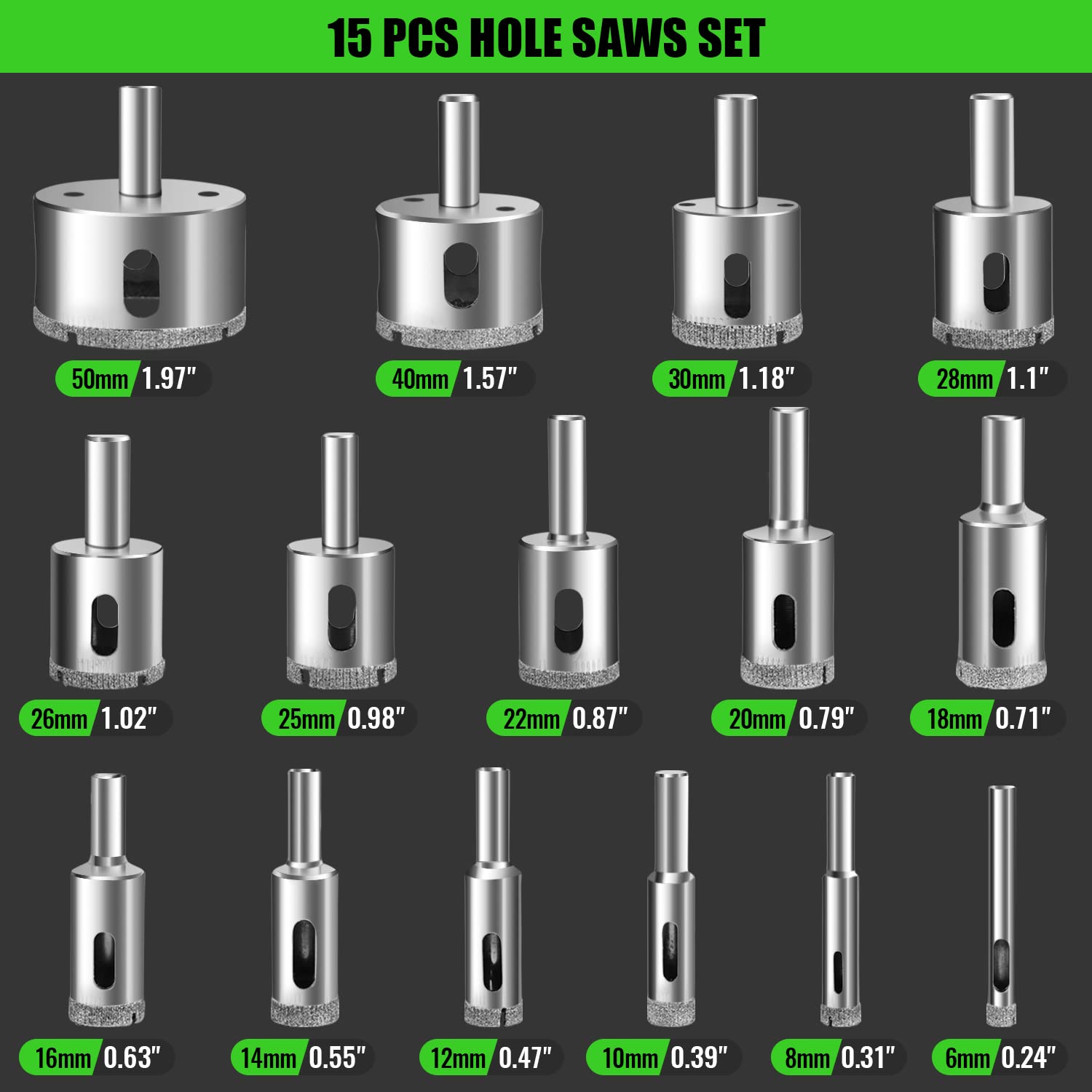 Juego de brocas para azulejos  - Rolling Pin Marble reseña y precio