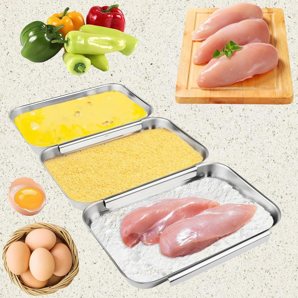 Juego de 3 bandejas cuadradas  - Kitchen With Baking Station reseña y precio